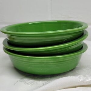 Homer Laughlin Vibrant Green Ceramic Bowls